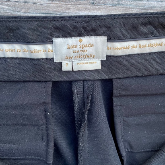 Kate Spade Black Cropped Tapered Pants -  Sz 2 - Picture 5 of 6